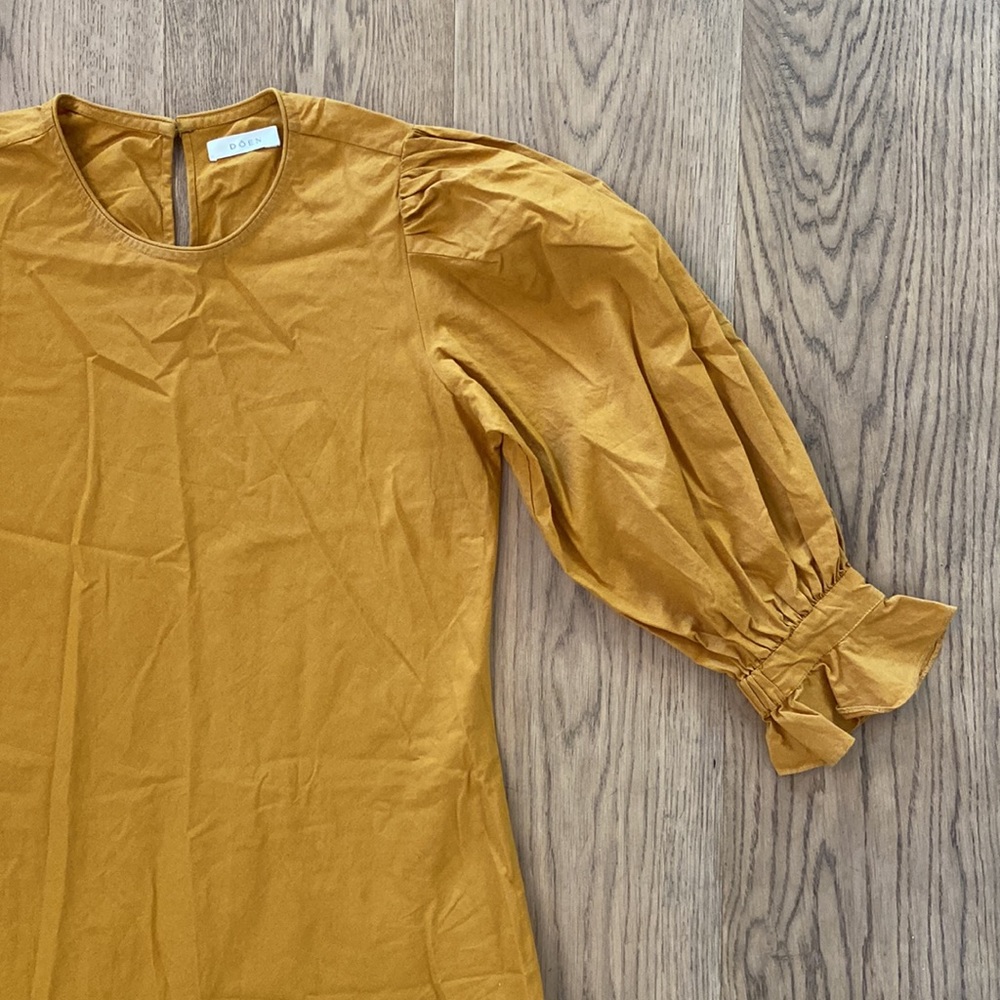 Doen Asymmetrical Rust-Brown Long Sleeve Dress - Picture 8 of 13